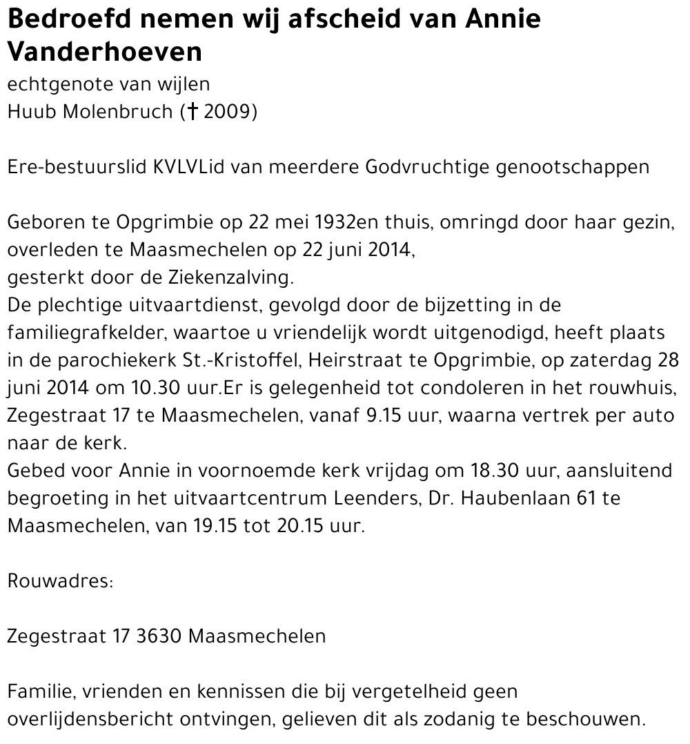 Anna Vanderhoeven