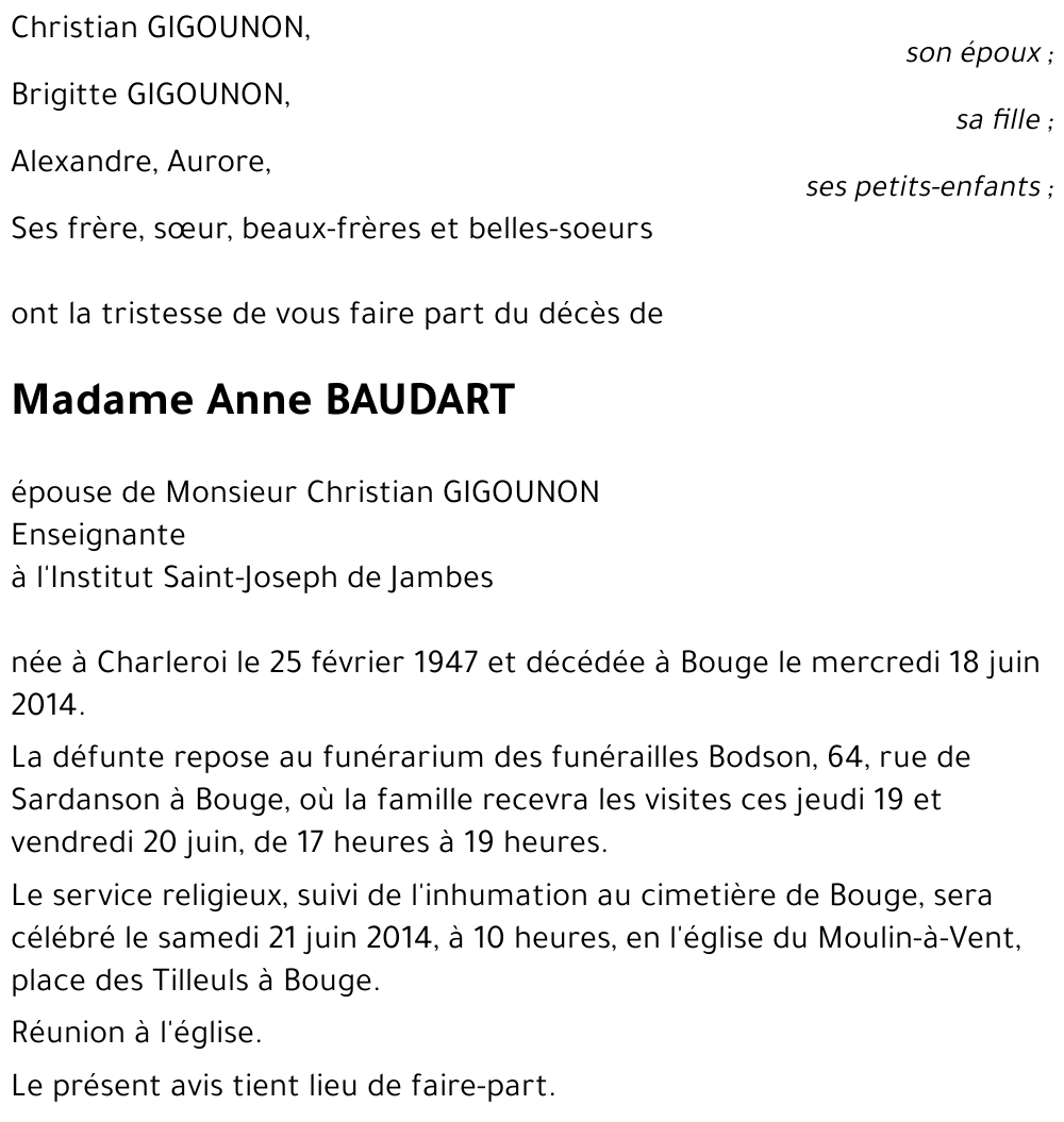 Anne BAUDART