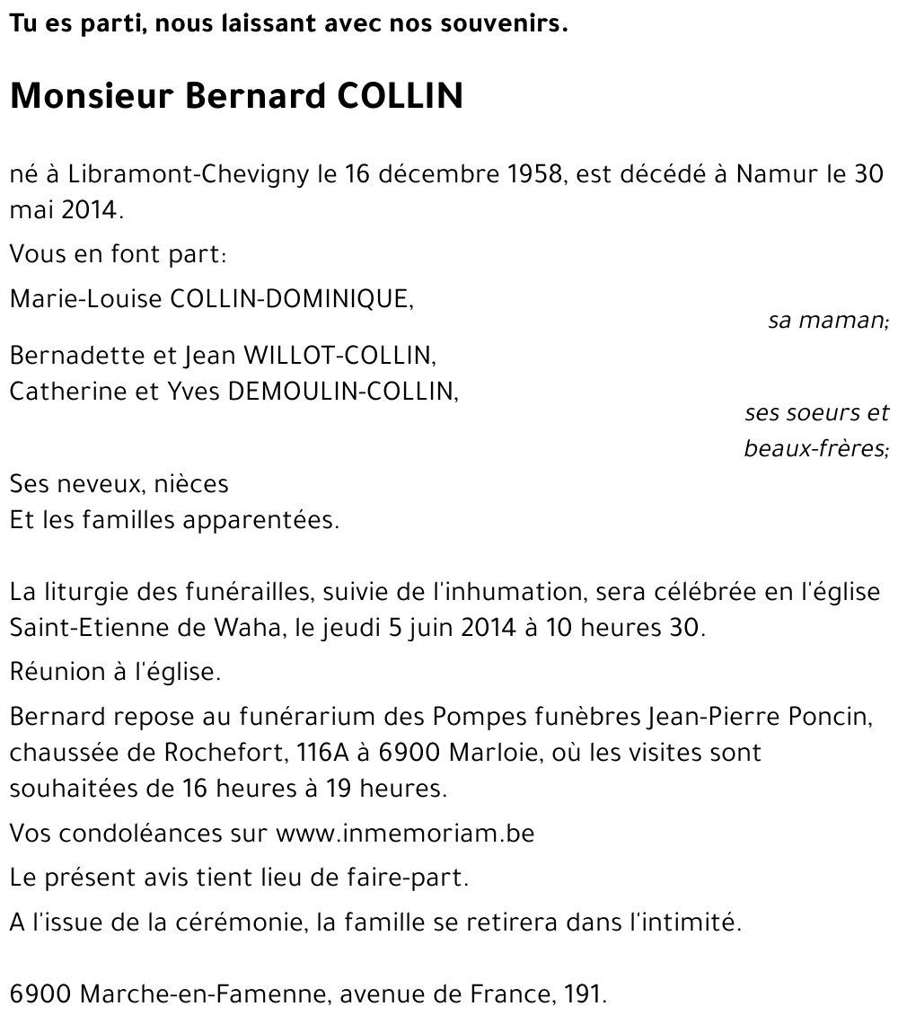Bernard COLLIN