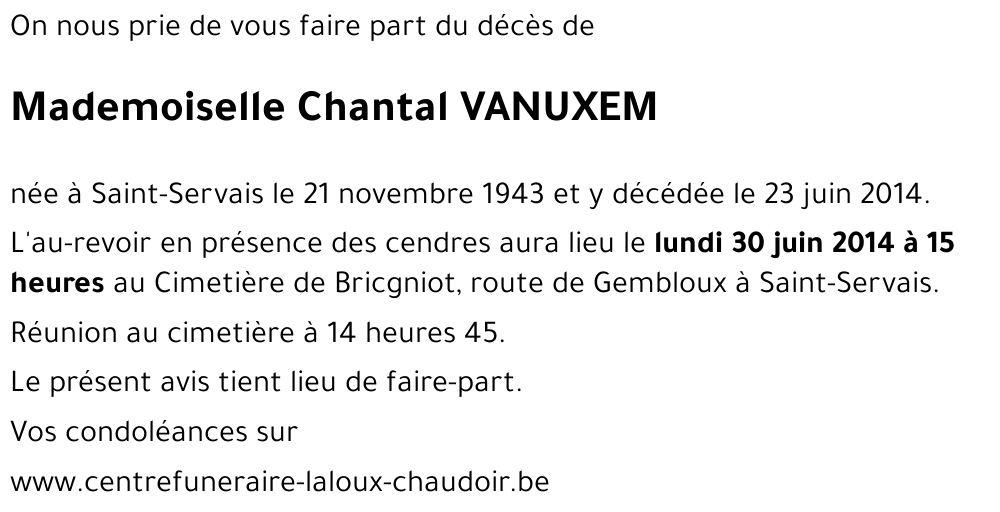 Chantal VANUXEM