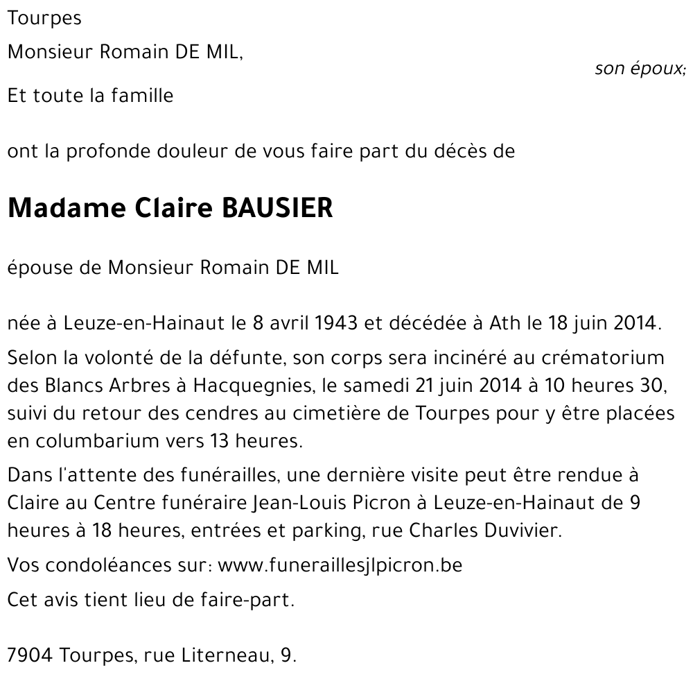 Claire BAUSIER