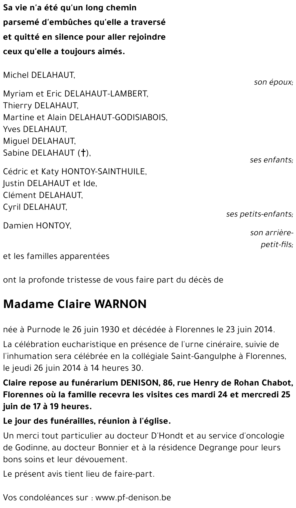 Claire WARNON