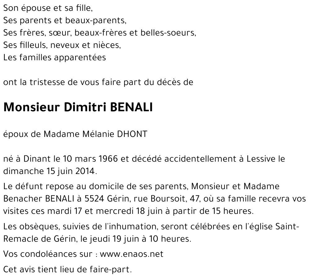 Dimitri BENALI