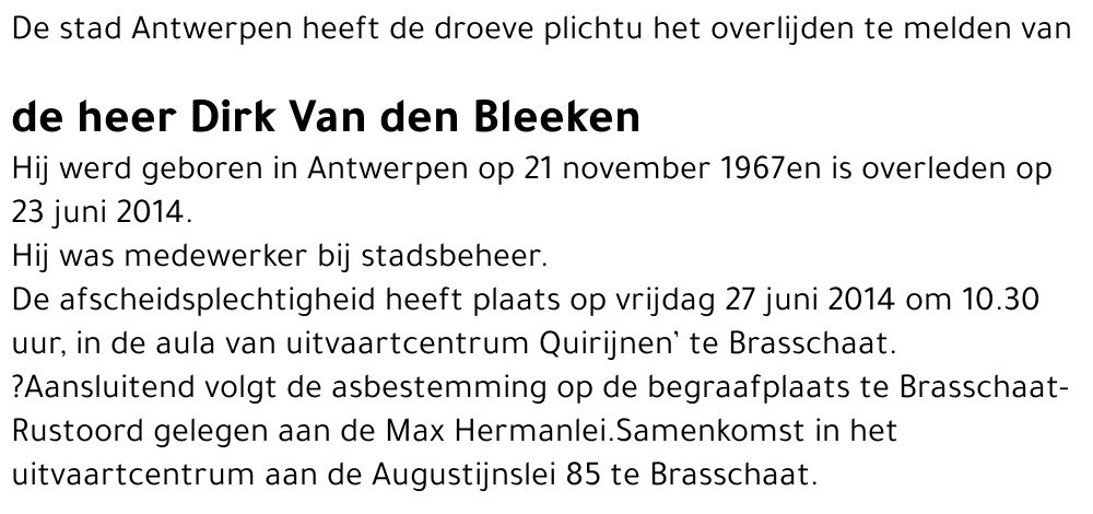 Dirk Van den Bleeken