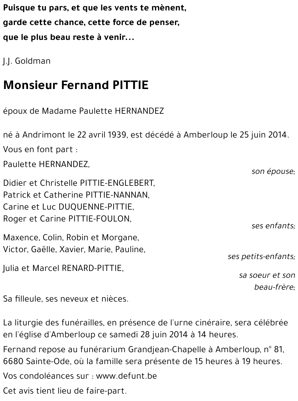 Fernand PITTIE
