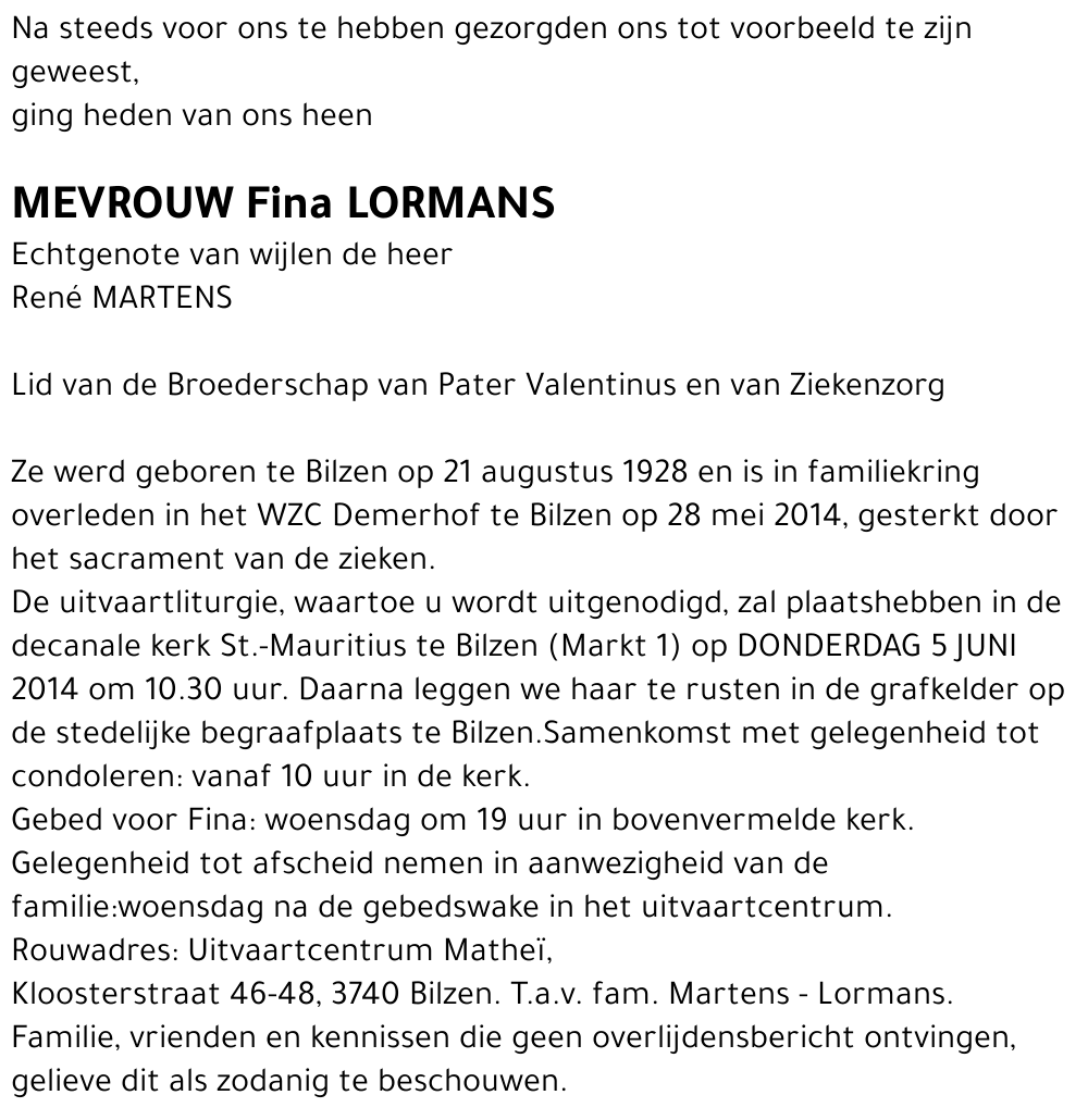 Fina LORMANS