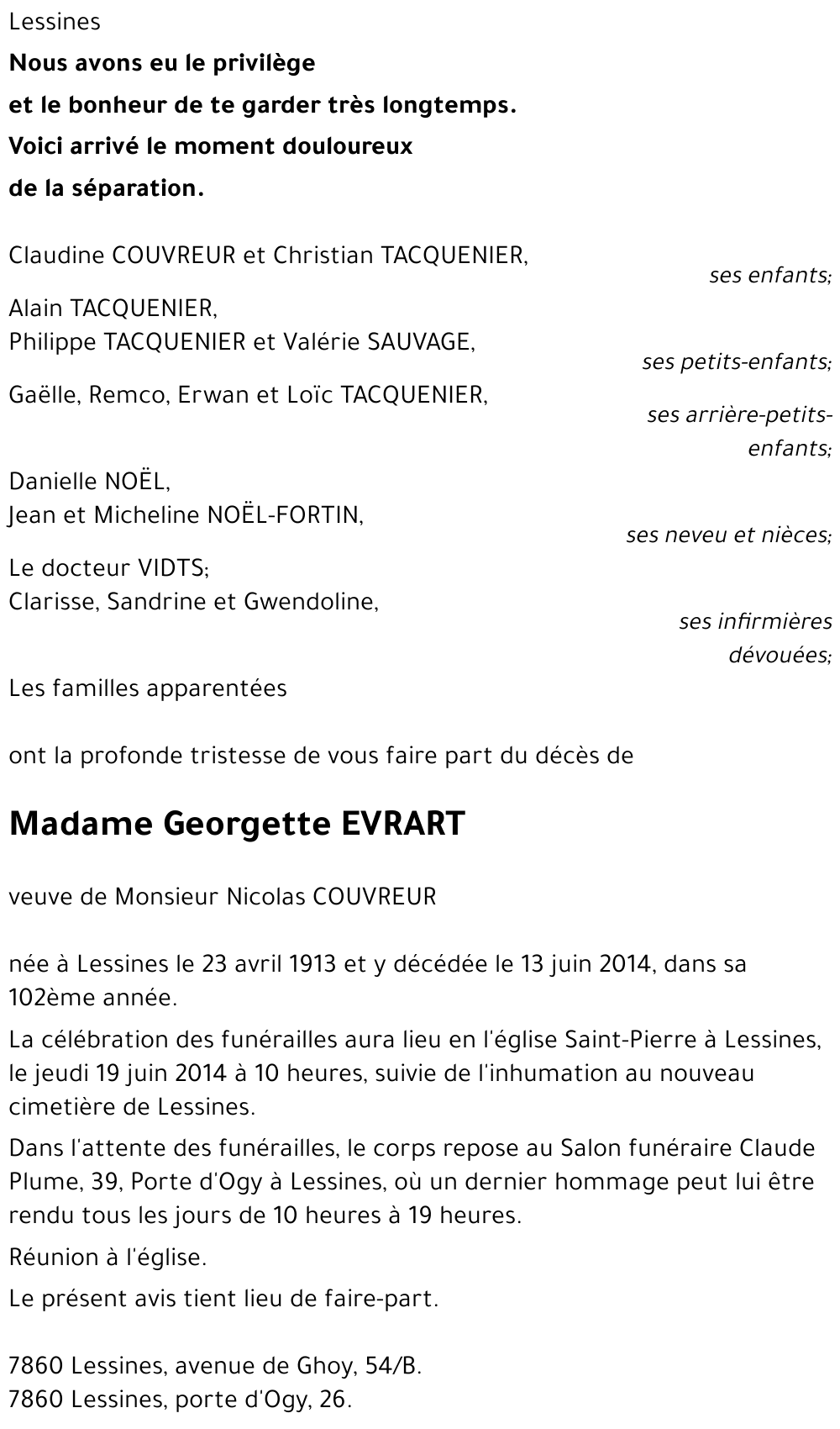 Georgette EVRART