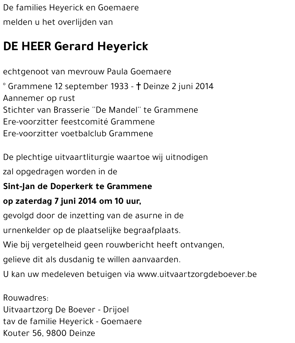 Gerard HEYERICK
