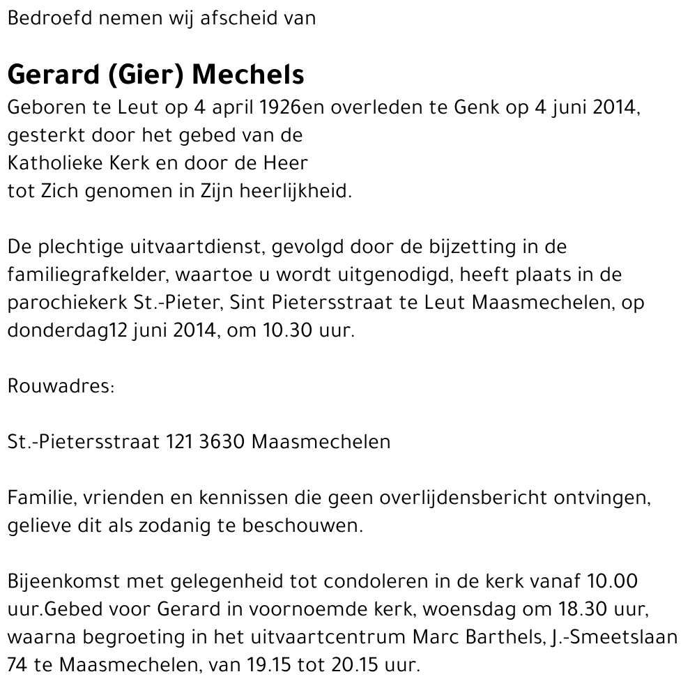 Gerard Mechels