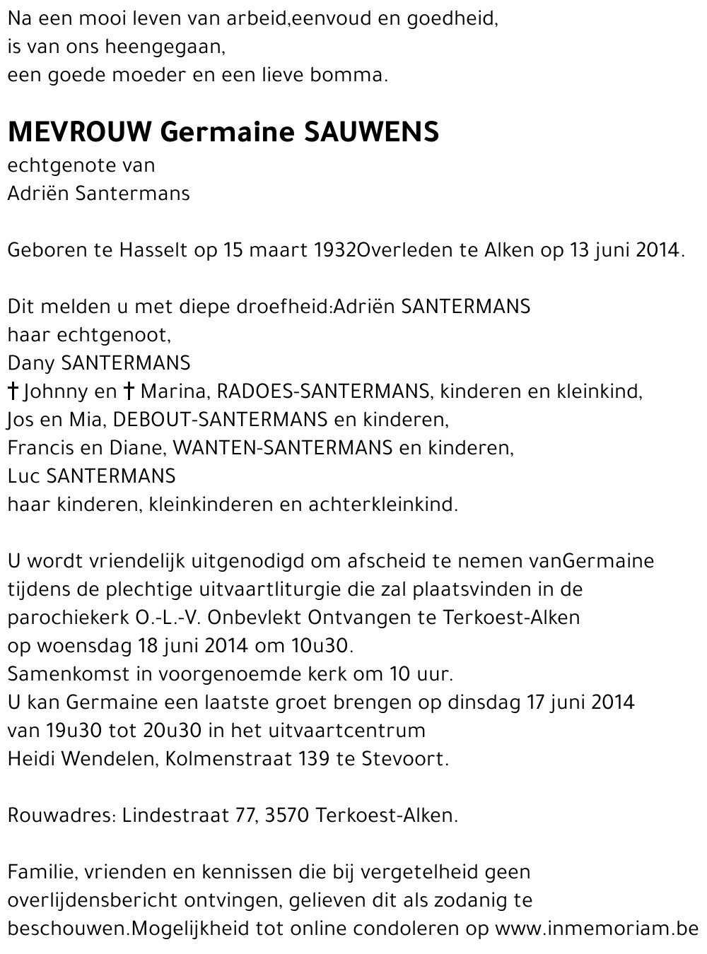 Germaine Sauwens