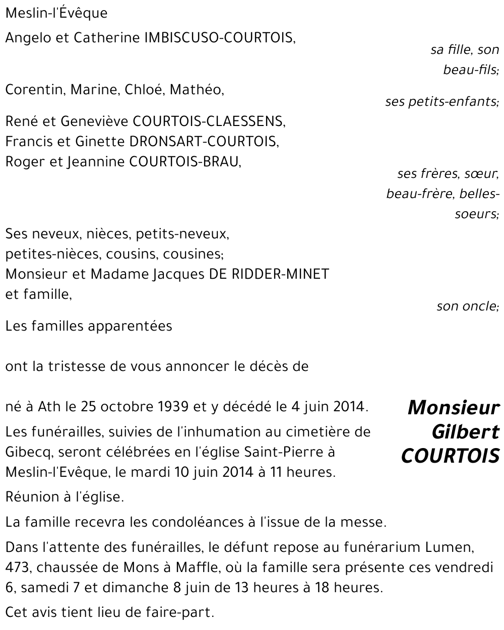 Gilbert COURTOIS