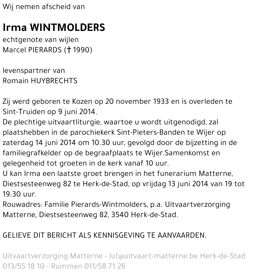 Irma Wintmolders