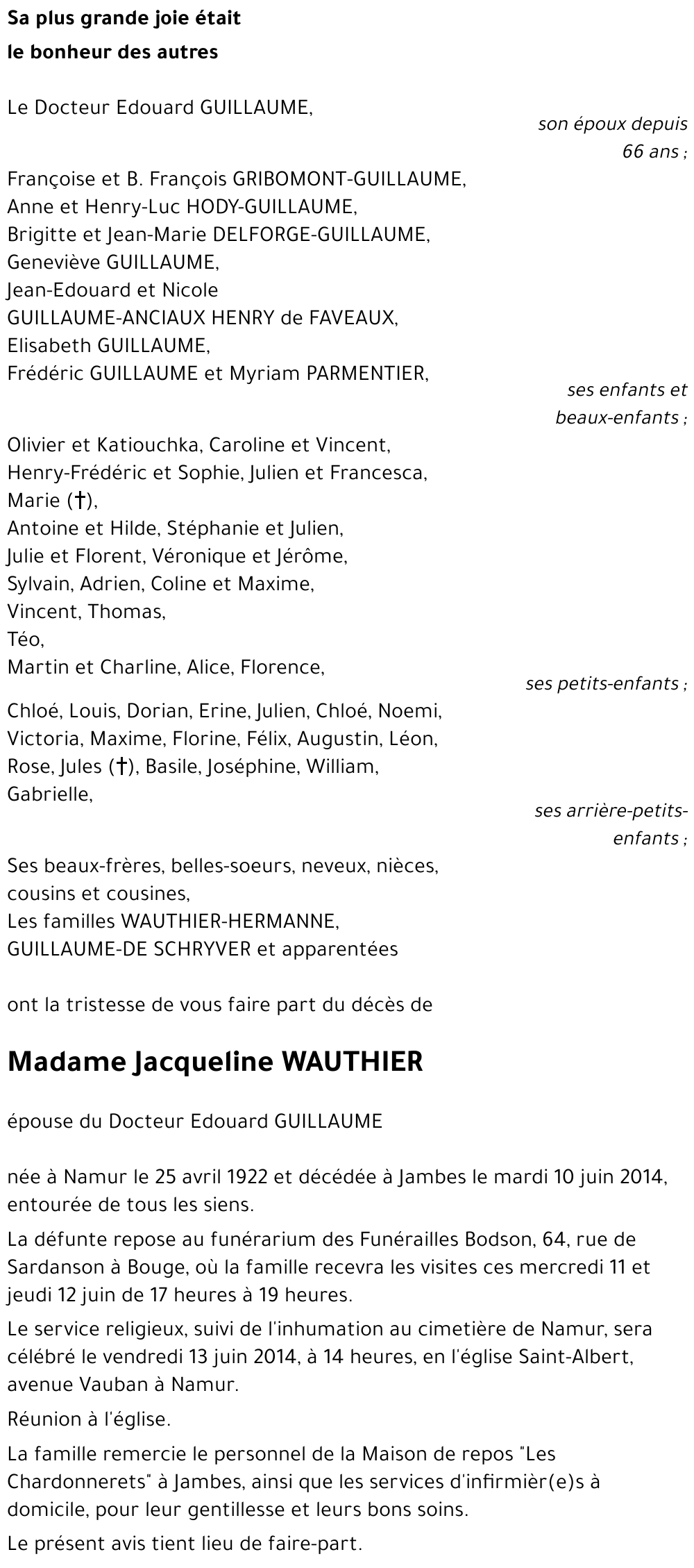 Jacqueline WAUTHIER