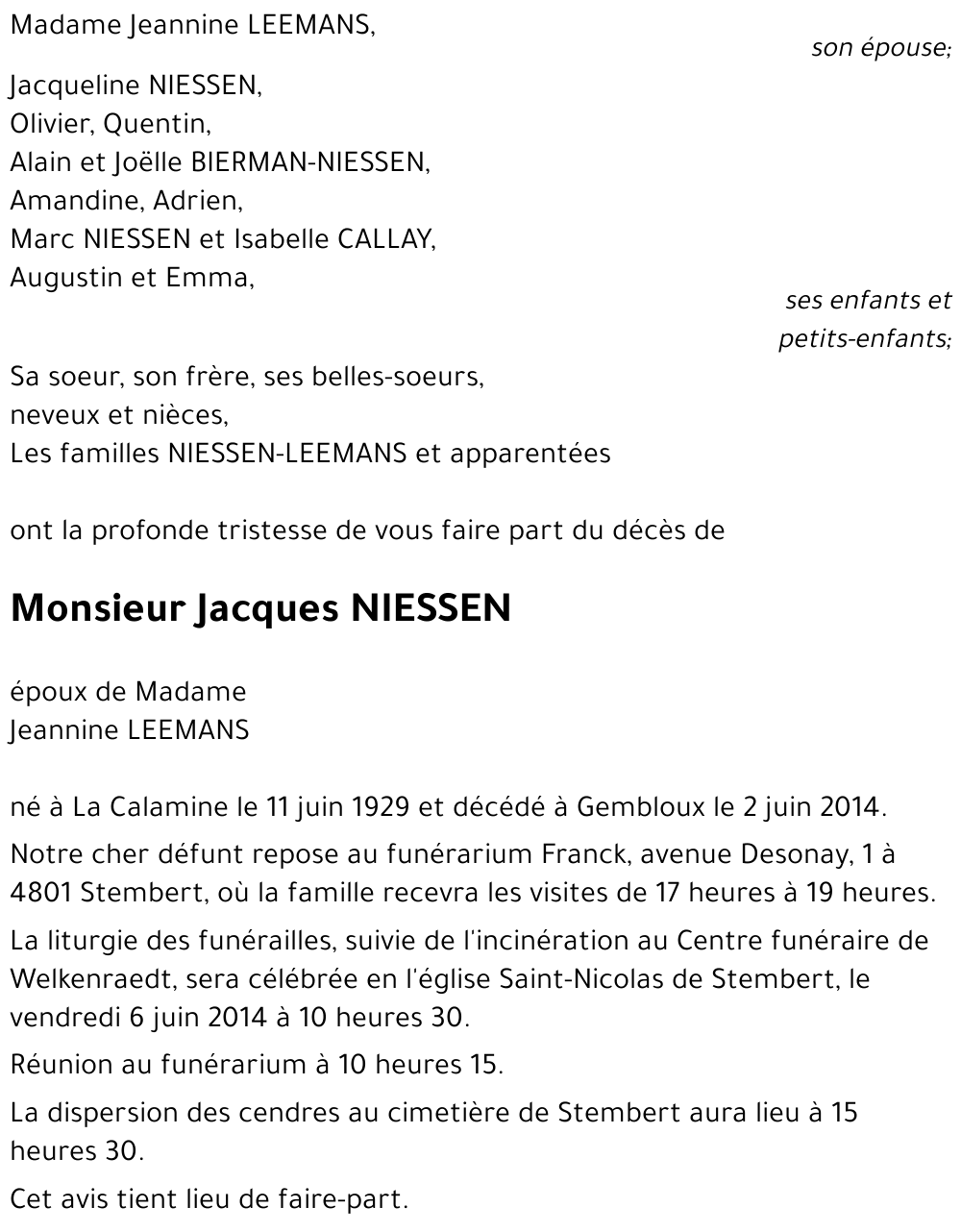Jacques NIESSEN