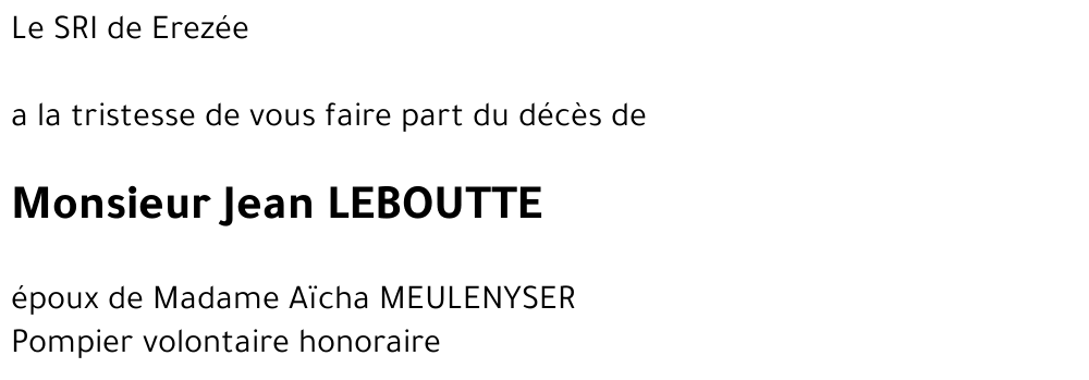 Jean LEBOUTTE