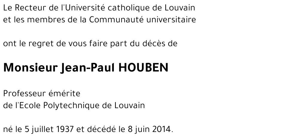 Jean-Paul HOUBEN