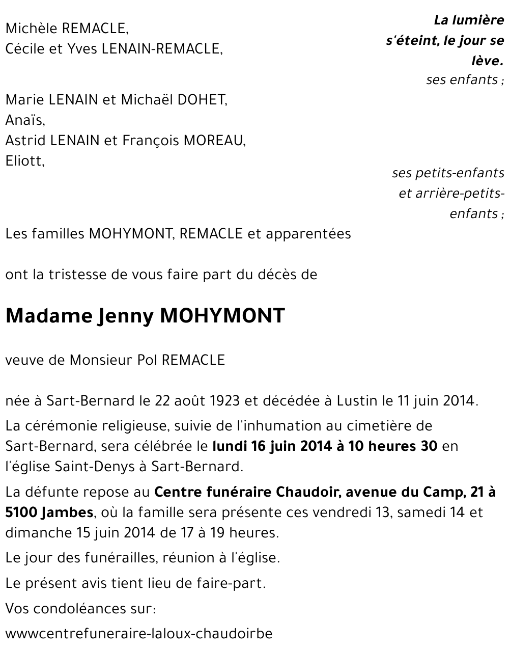 Jenny MOHYMONT
