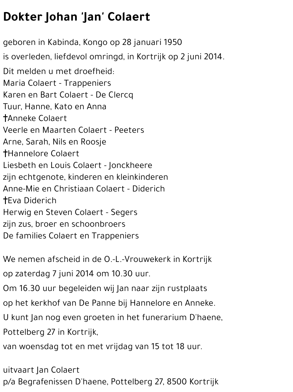 Johan 'Jan' Colaert