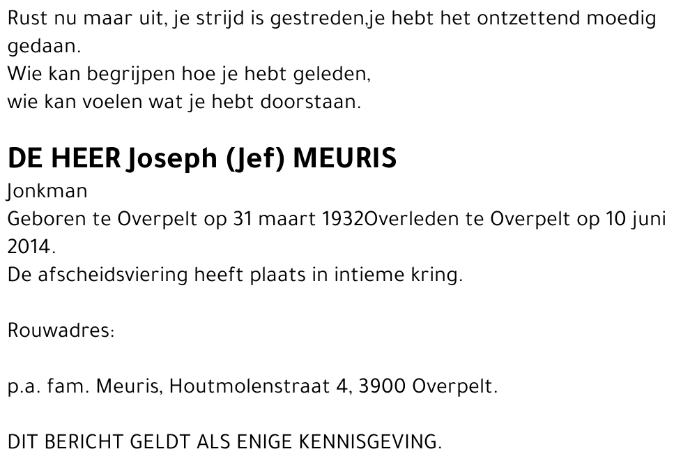 Joseph (Jef) Meuris