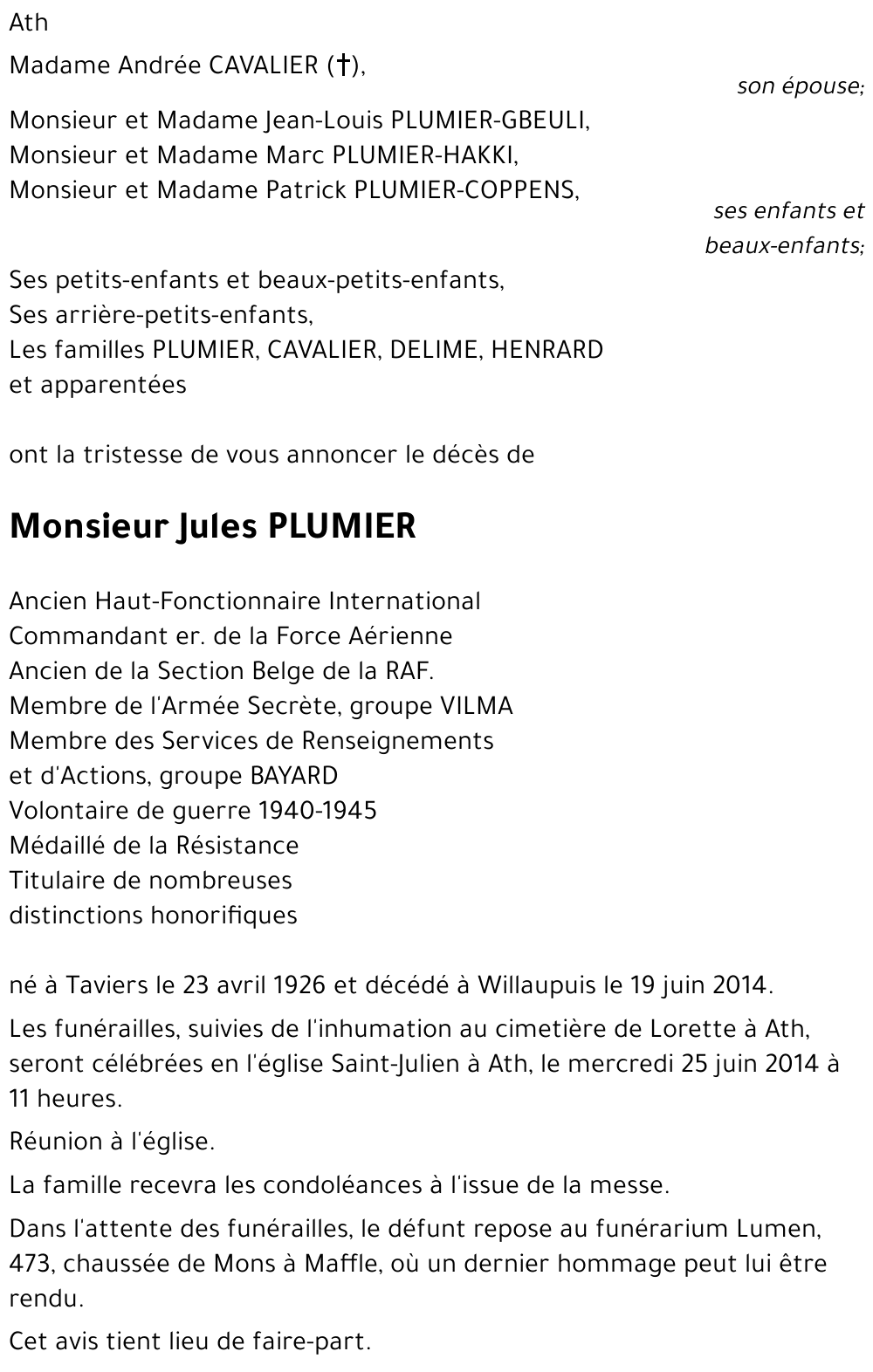Jules PLUMIER
