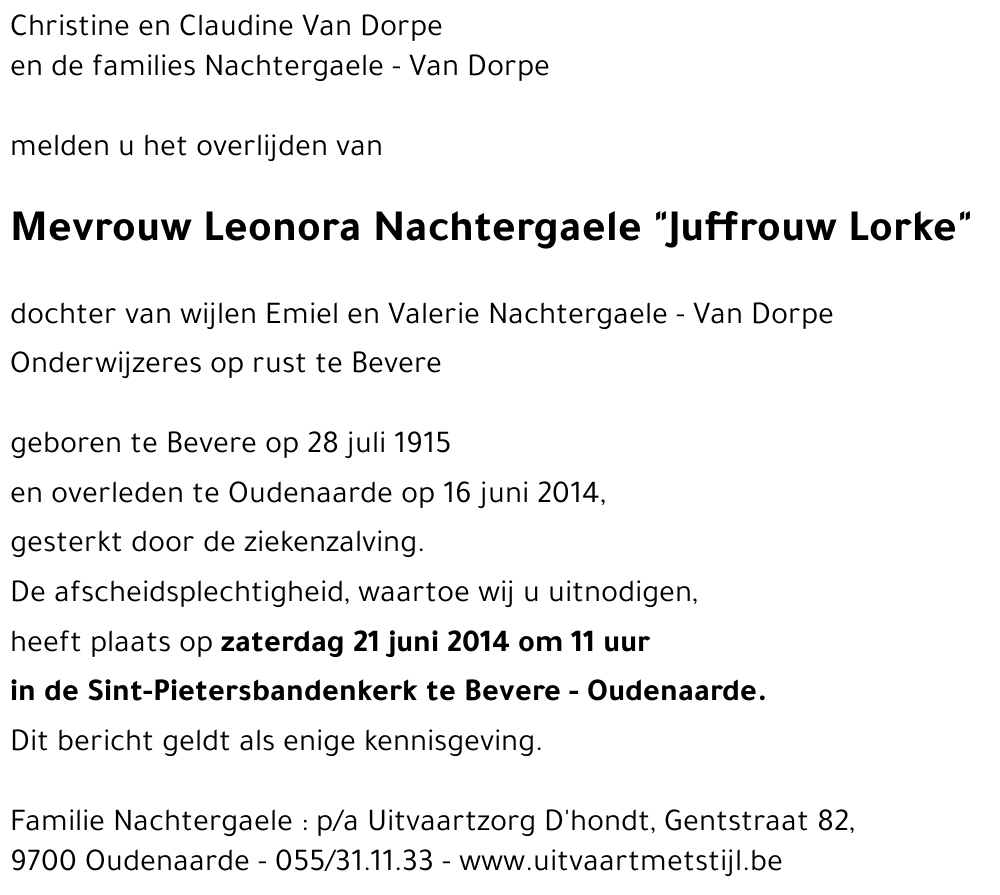 Leonora Nachtergaele