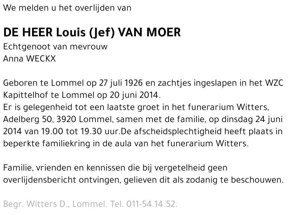 Louis (Jef) Van Moer