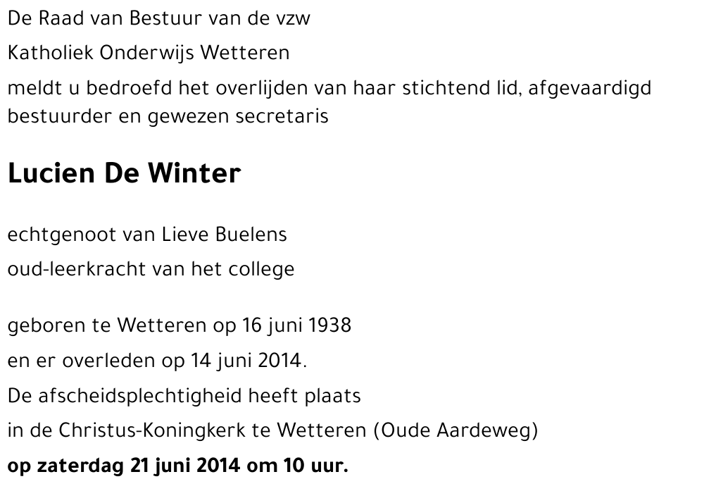 Lucien De Winter
