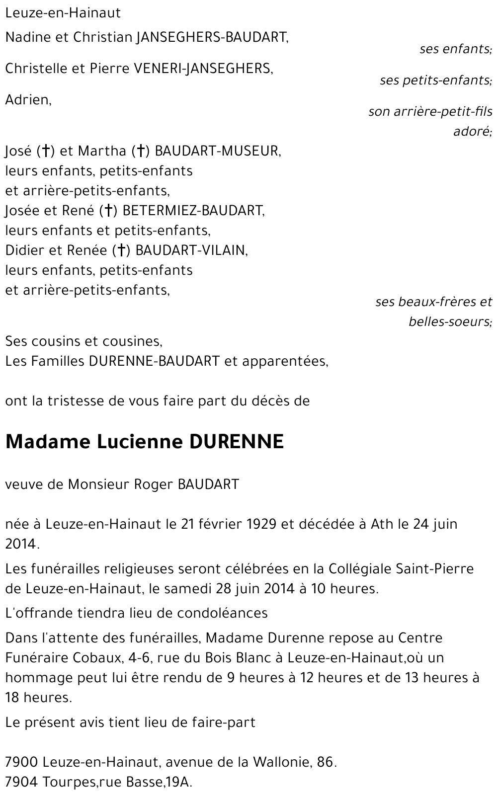 Lucienne Durenne