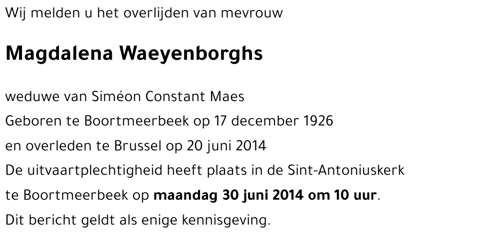 Magdalena Waeyenborghs