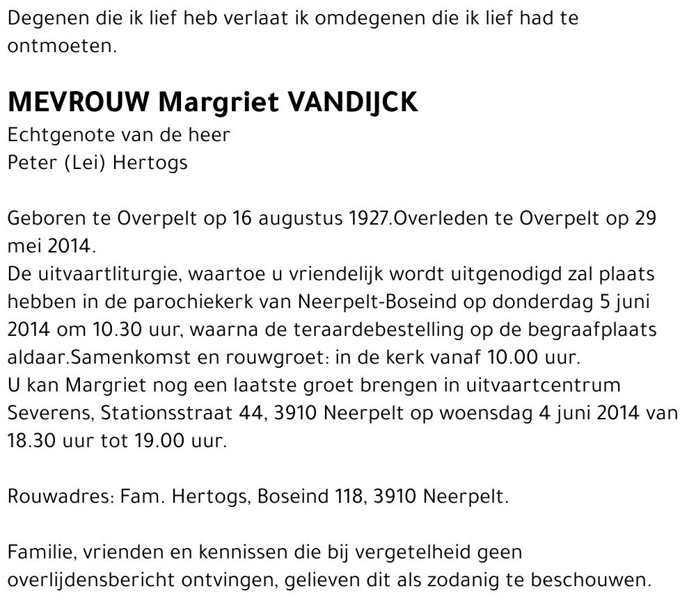 Margriet Vandijck