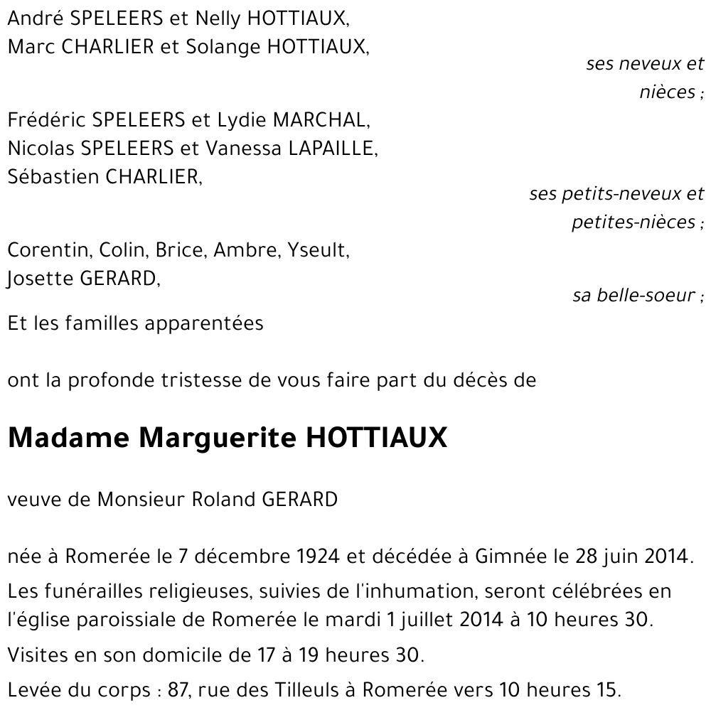 Marguerite HOTTIAUX