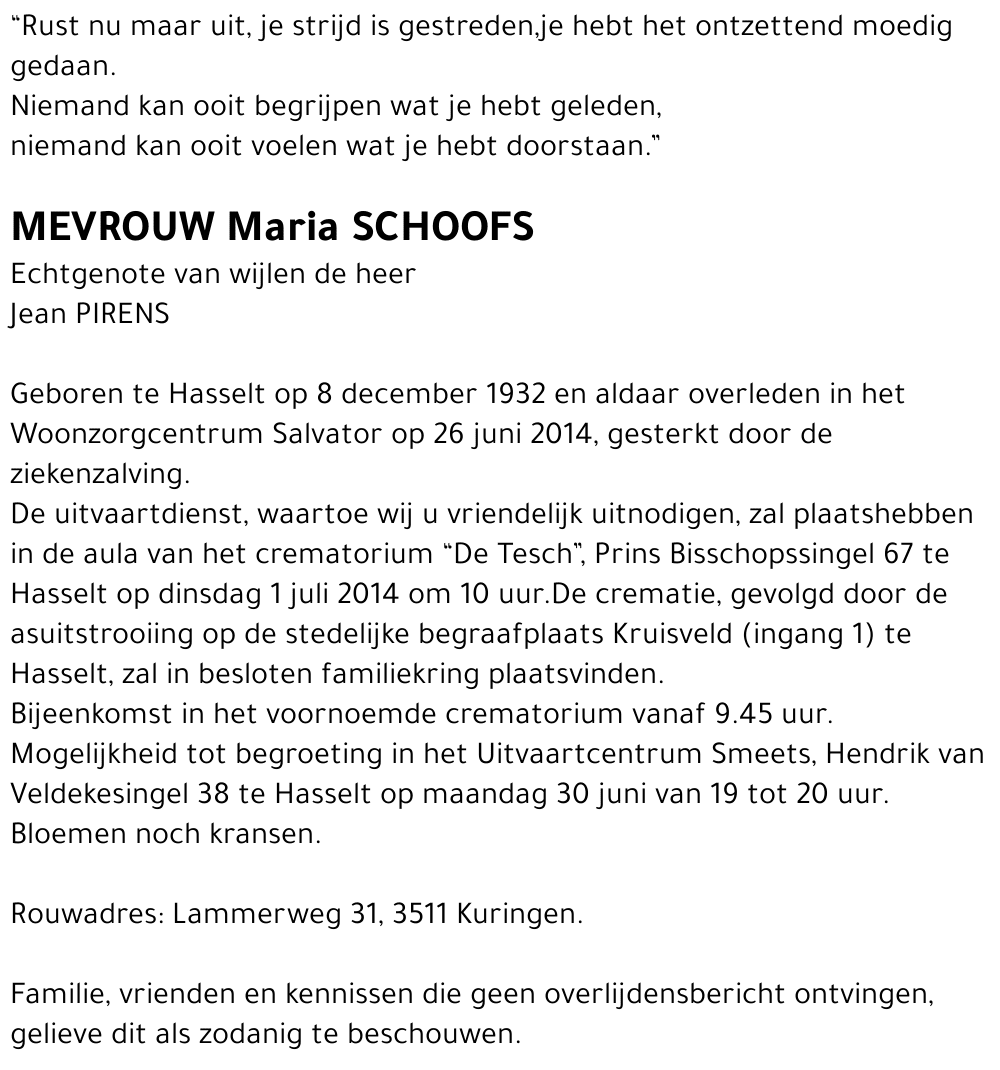 Maria Schoofs