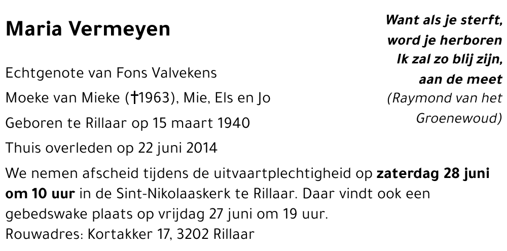 Maria Vermeyen