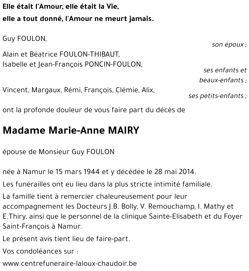 Marie-Anne MAIRY