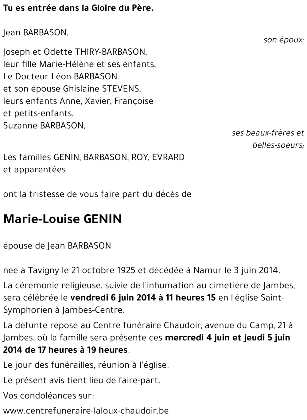 Marie-Louise GENIN
