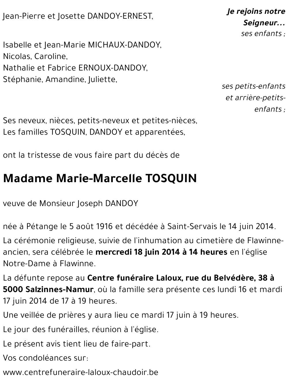 Marie-Marcelle TOSQUIN