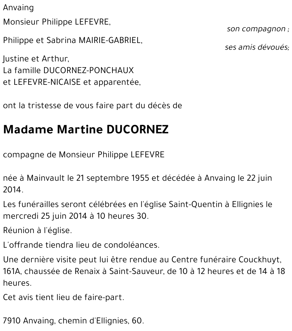 Martine DUCORNEZ