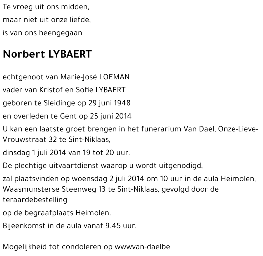 Norbert LYBAERT