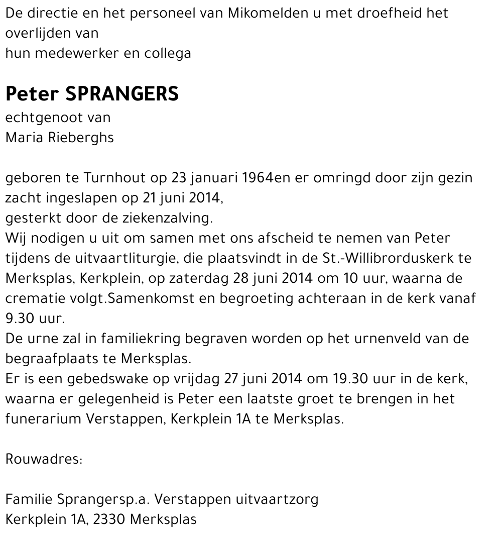 Peter Sprangers