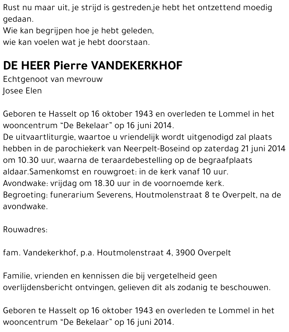 Pierre Vandekerkhof