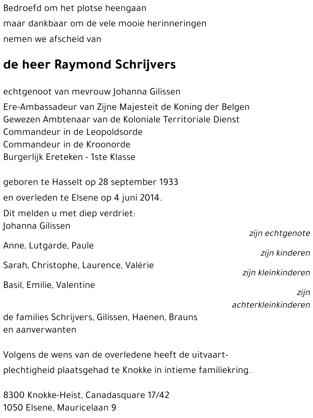 Raymond Schrijvers
