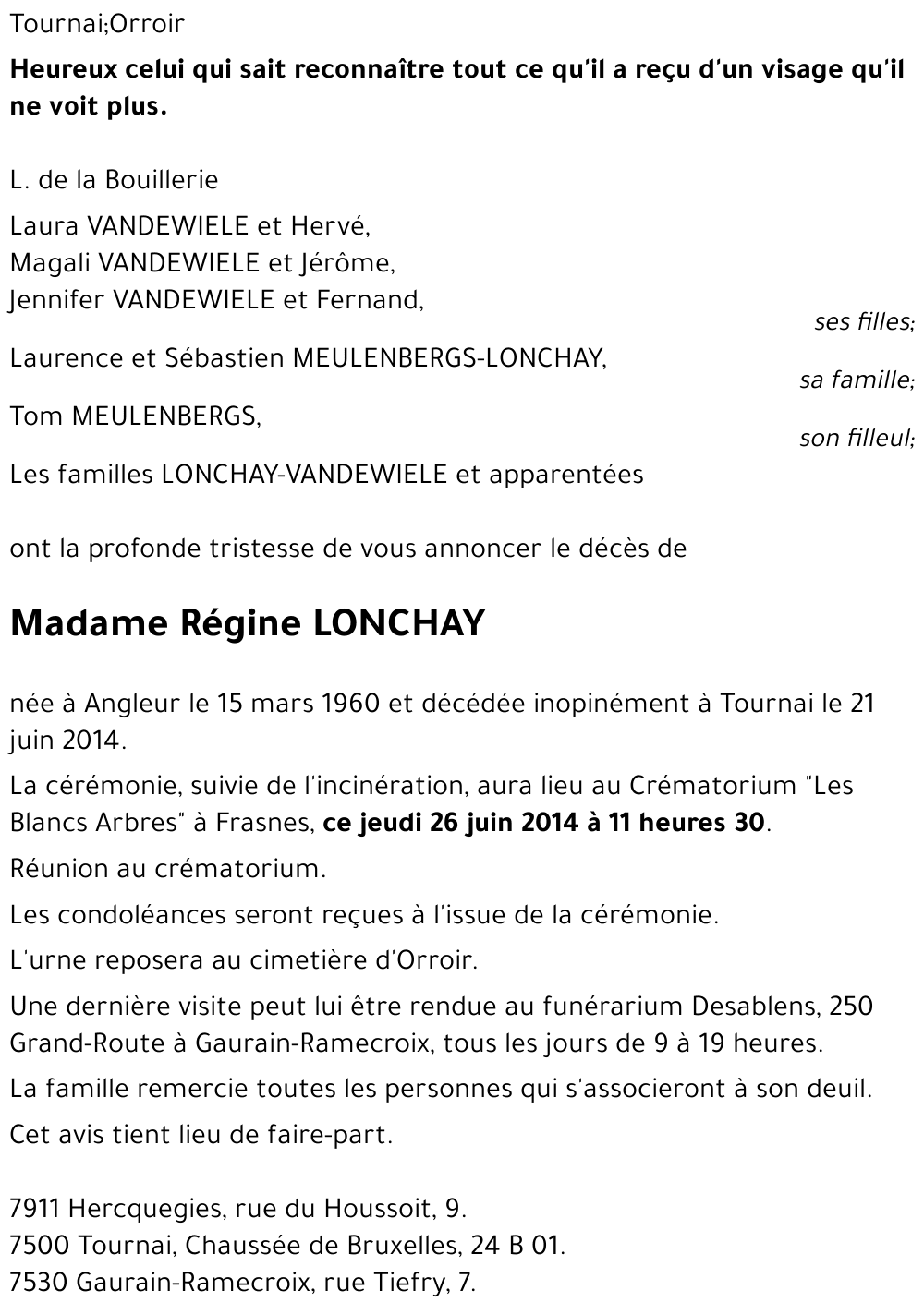 Régine LONCHAY