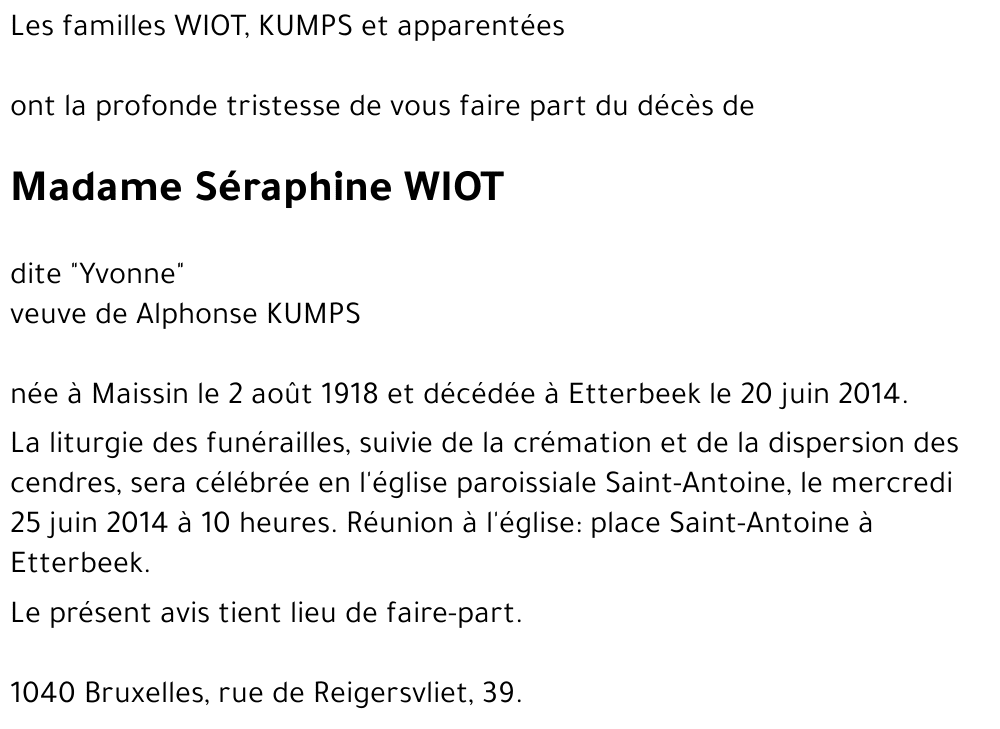Séraphine WIOT