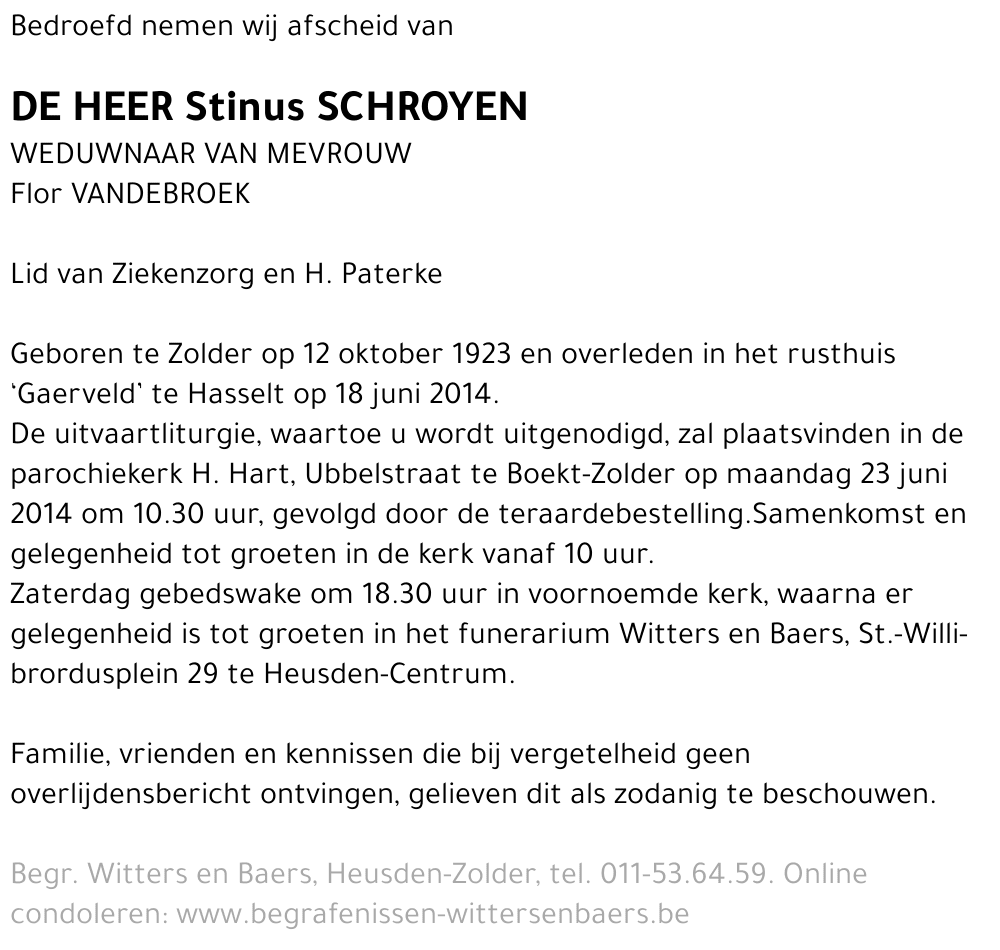Stinus Schroyen