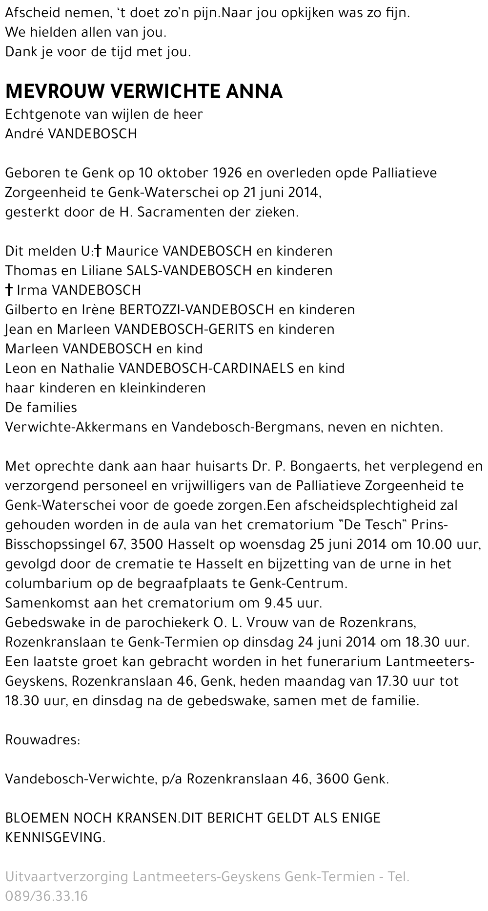 VERWICHTE Anna