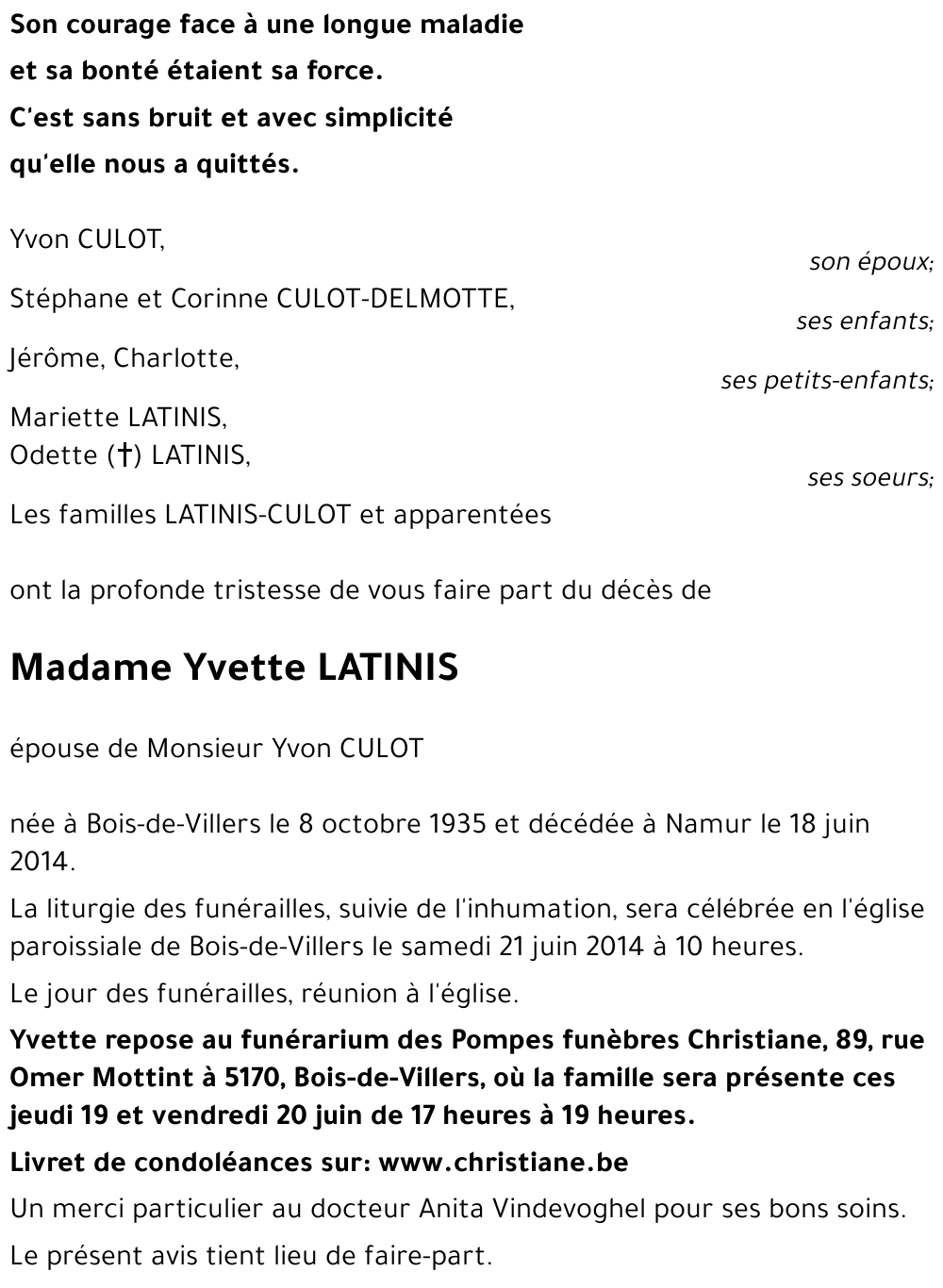Yvette LATINIS