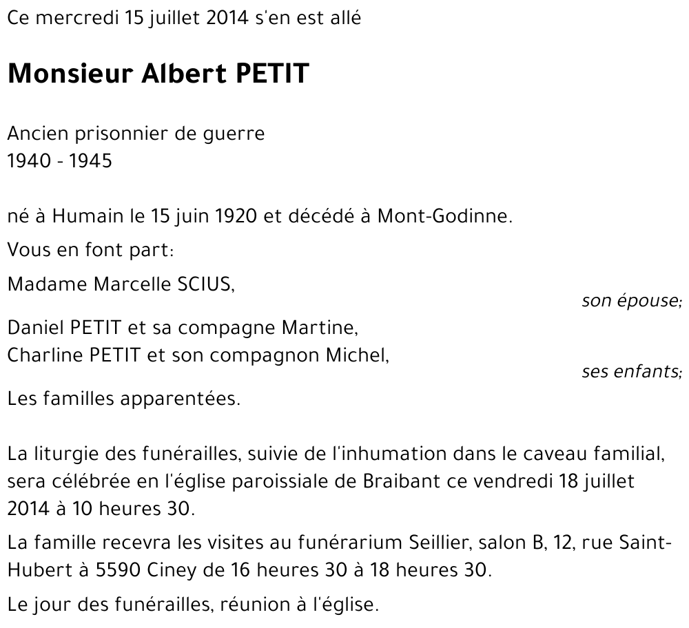 Albert PETIT