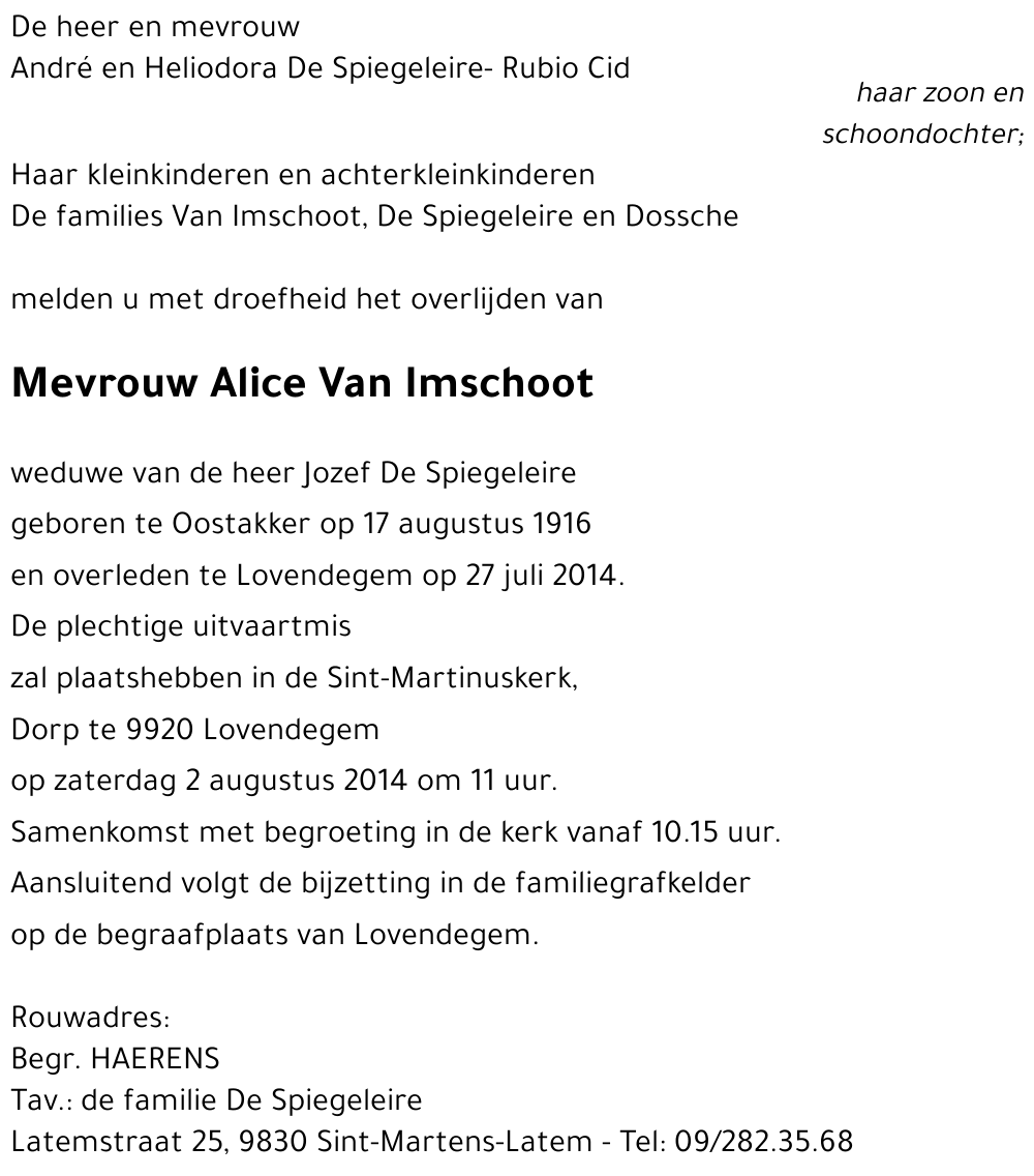 Alice Van Imschoot