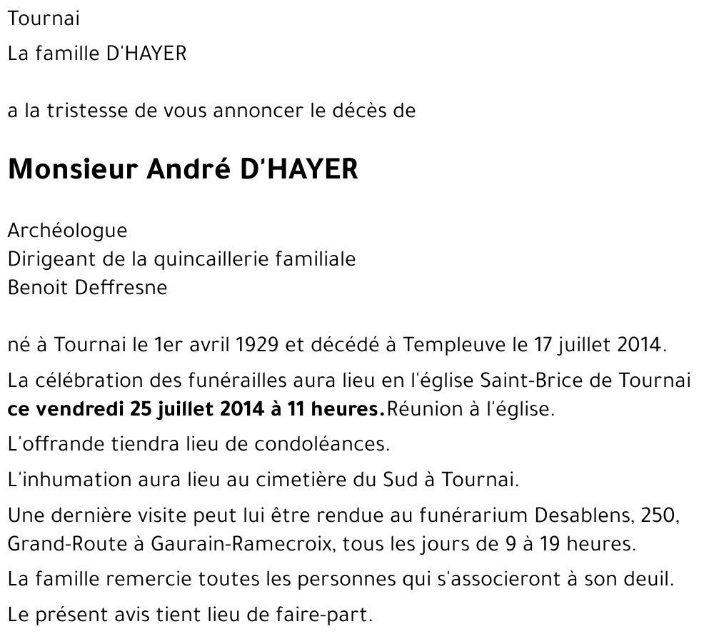 André D'HAYER