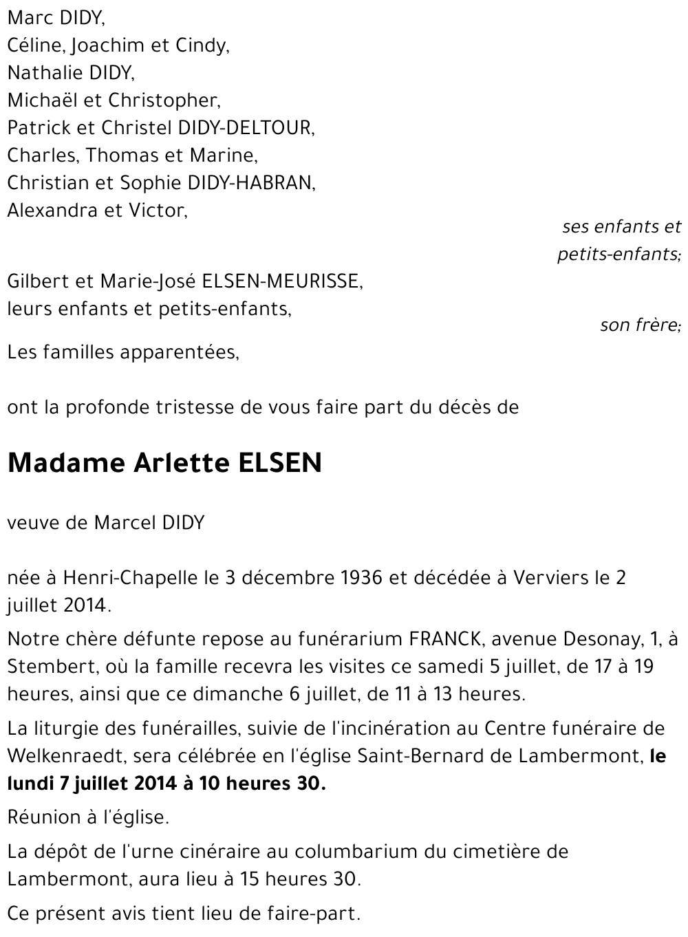 Arlette ELSEN